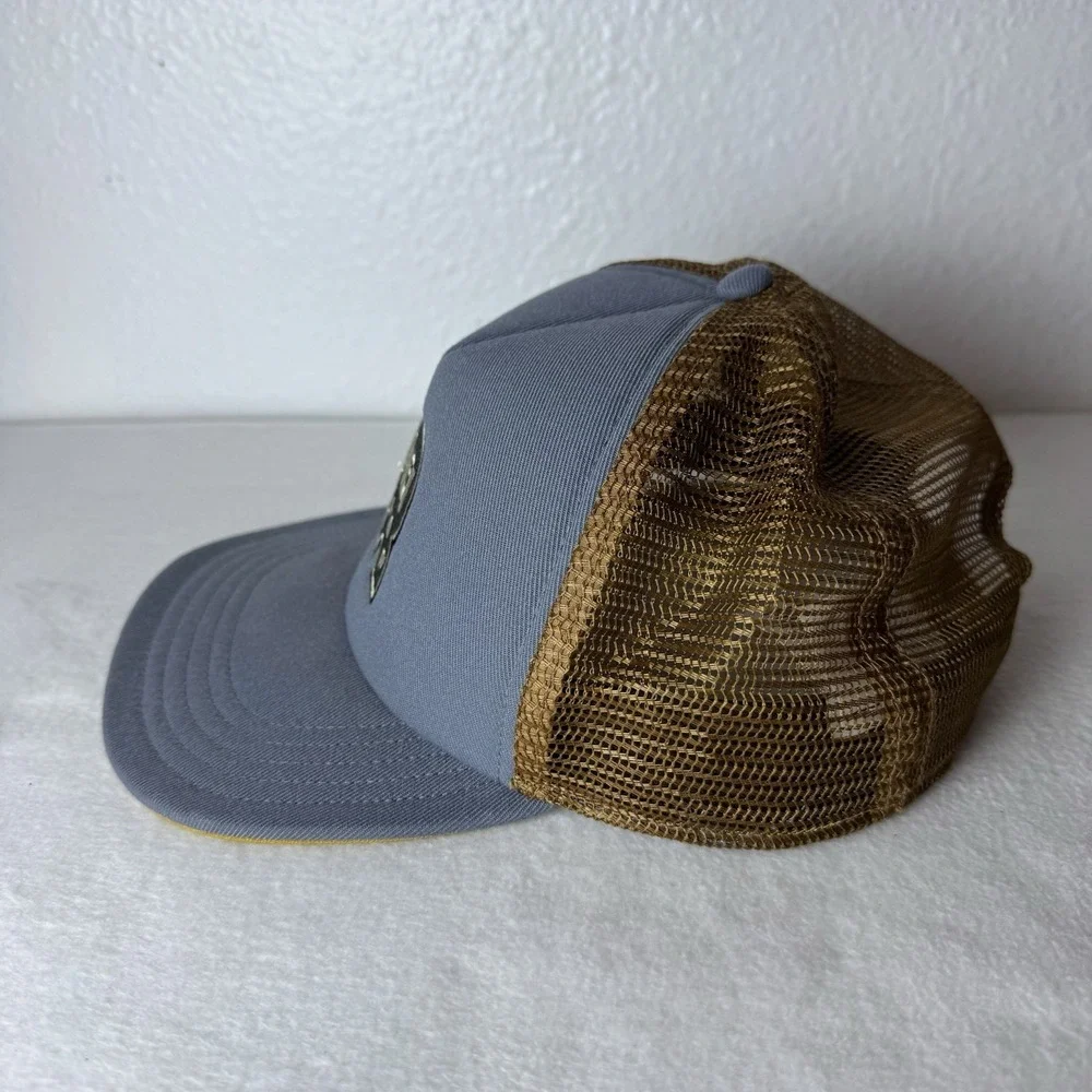 REI CO-OP  Trucker Hat One Size Adjustable Snapback Blue Brown Cap Mesh Back